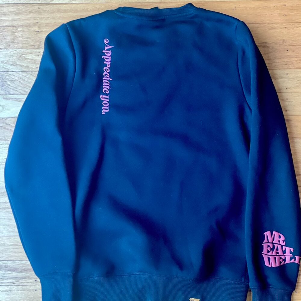 Mr. Eat Well Appreciate You Sweater Size S - Black